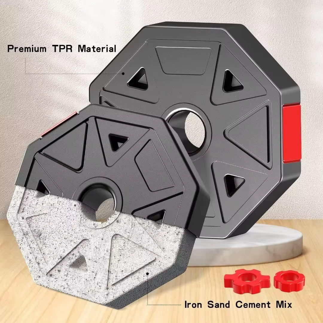 Adjustable Dumbbell to Barbell Fitness Set – 44Lbs Anti-Slip Grip, 3-In-1 Home Gym Strength Training Barbell Weight Set