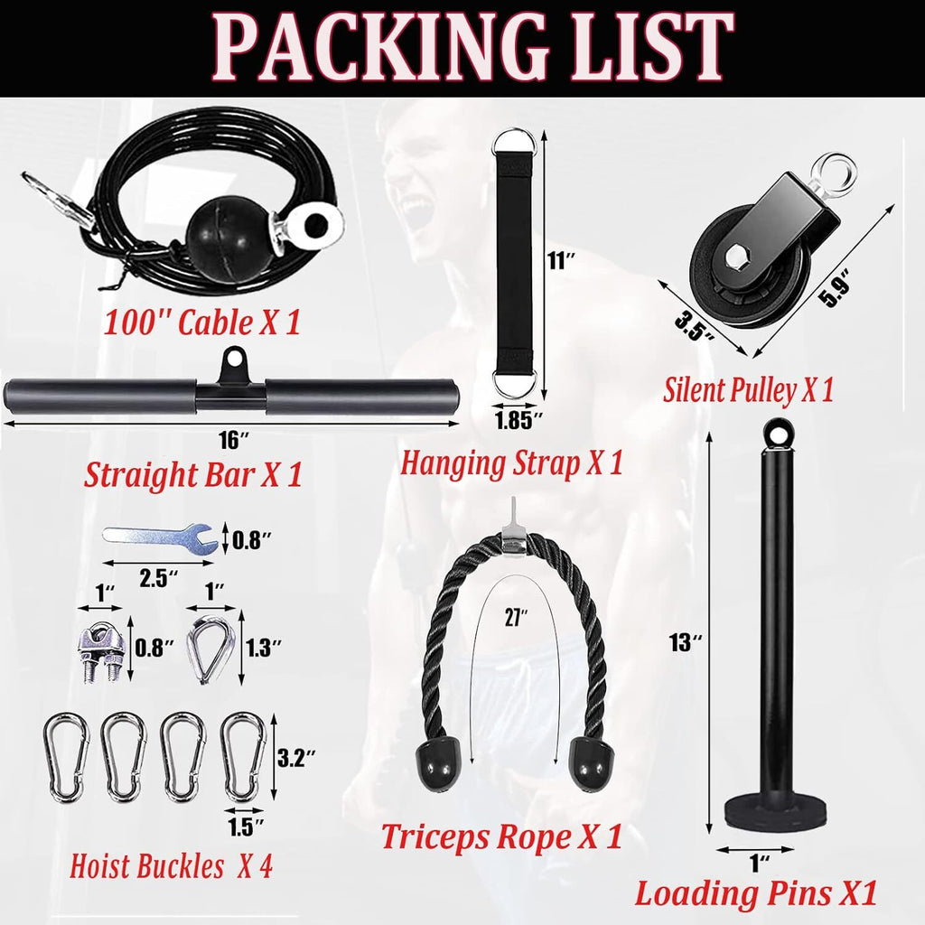 Weight Cable Pulley System Gym Professional Home Gym Equipment Upgraded Fitness